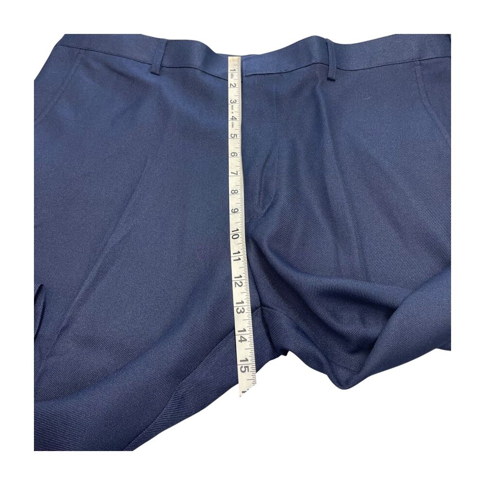 Haband Executive Decision Dress Pants Mens 40 X 25 Navy Pockets Wide Leg Pull On - Picture 4 of 7